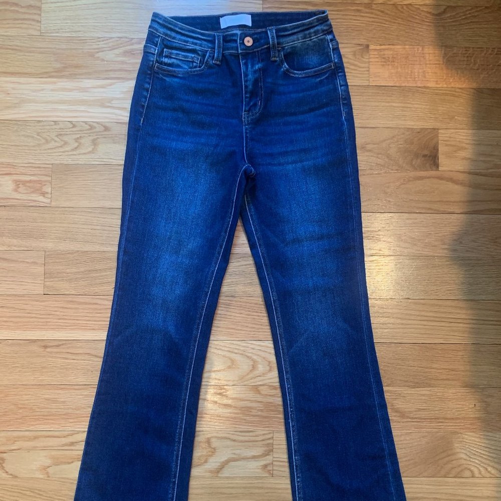 VERVET Little Sunshine High Rise Mini Flare, size 27, never worn